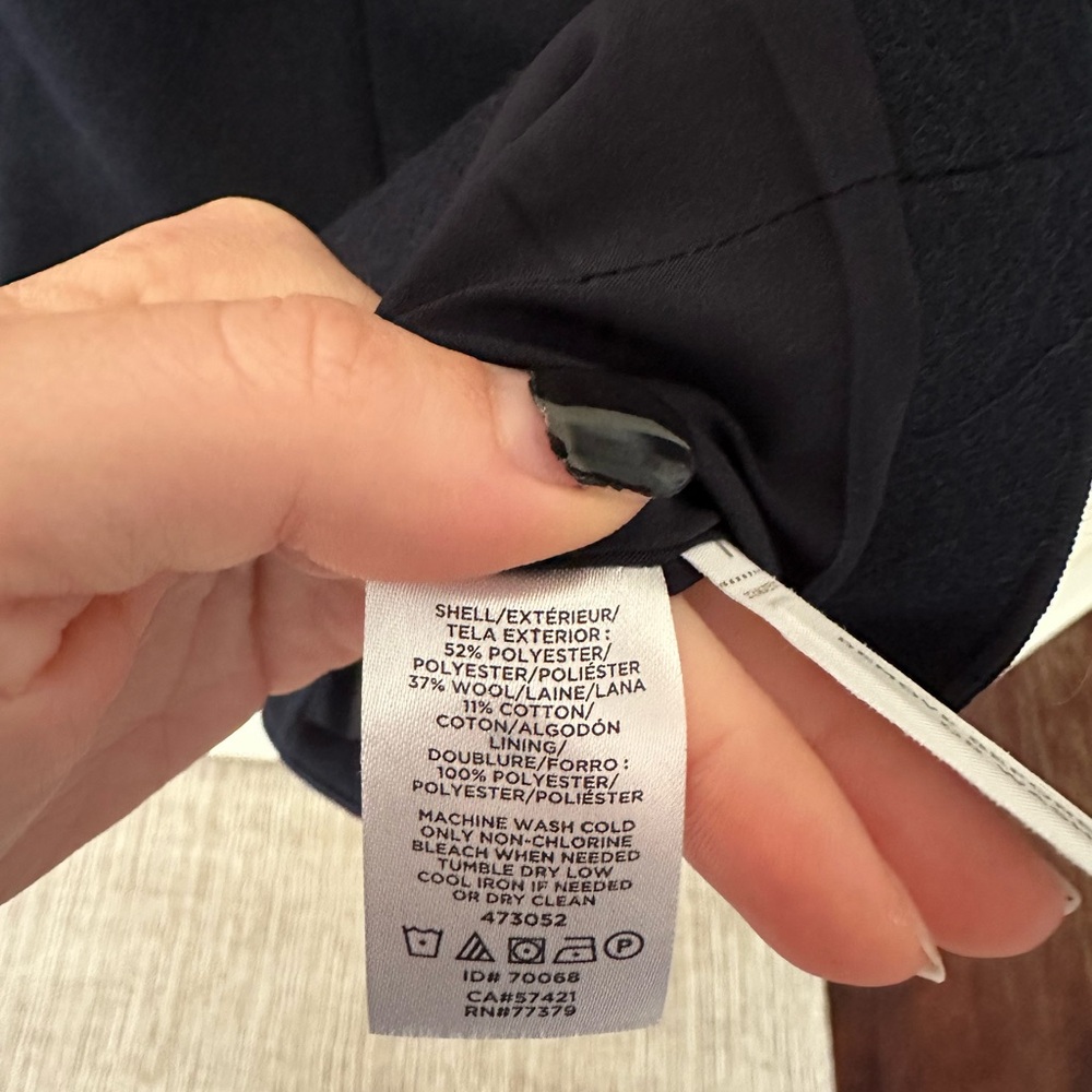 Ann Taylor Navy Blue Wool Blend Blazer NWT - Picture 9 of 9